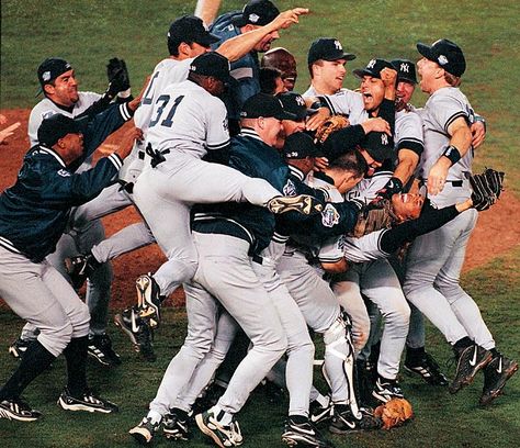 These guys started off 0-3 too, looks like they got over it. Baseball Romance, Yankees World Series, Yankees Baseball, Great Team, World Series, New York Yankees, Bronx, Just Do It, Sports Team