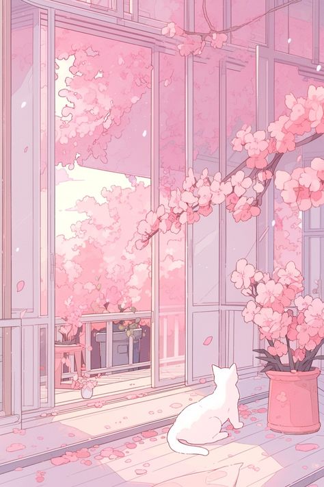 Kawaii Lofi Wallpaper, Pink Wallpaper Kawaii Desktop, Kawaii Lofi Aesthetic, Soft Pink Aesthetic Wallpaper Ipad, Kawaii Core Aesthetic, Pink Lofi Aesthetic, Daydreaming Aesthetic, Daydream Aesthetic, Pink Wallpaper Computer