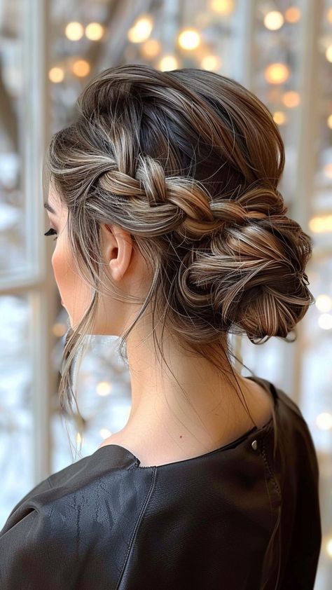 9000+ hair styles, long hair styles, hair color, Trendy and Unique Hairstyle --- Wedding Hair, Girl Hair Woman Wedding Hair Braid Bun, Plaited Up Do Hairstyles, Wedding Up Do With Braid, Bridesmaid Hairstyles Updo High Bun, Hairdos With Braids, Romantic Hairstyles Medium Length, Braided Hairstyles Brunette, Hair Bun With Braid, Viking Updo