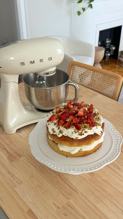 The perfect cake to celebrate strawberry season 🍓 @smegcanada Featured: Smeg Stand Mixer, cream, SMF03CRUS Shop the mixer @hudsonsbay , … | Instagram Smeg Mixer, Isabelle Heikens, Smeg Stand Mixer, Strawberry Season, Wet Sand, Kitchen Clutter, Cake Slice, Electric Mixer, Orange Zest