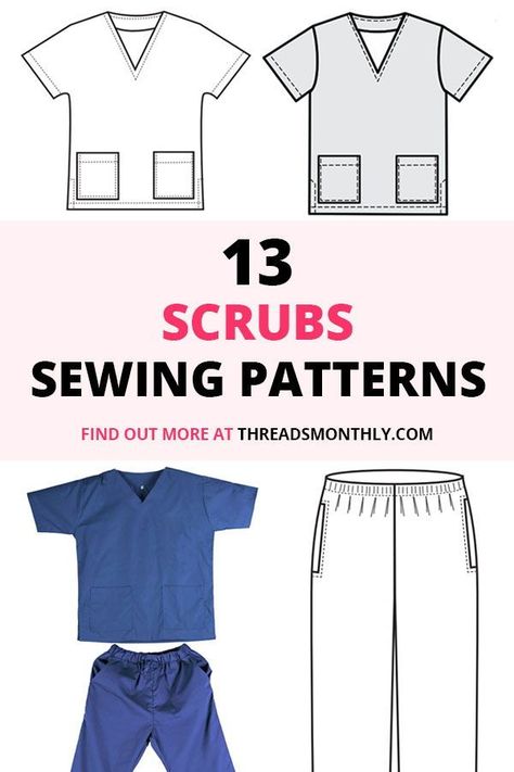 Download scrubs sewing patterns (nurse and doctor style). This list includes free pdf patterns and paid paper ones. Scrub Suit Pattern, Scrub Patterns Sewing, Scrub Uniform Patterns Sewing, Scrub Sewing Pattern, Scrub Patterns Sewing Free, Diy Scrubs Uniform, Scrubs Uniform Pattern Free Pdf, Nurse Dress Uniform Pattern, Scrubs Pattern Free