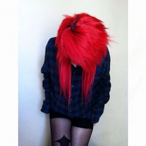 Trendy Hair Color Ideas, Red Scene Hair, Goth Make Up, Indie Scene, Emo Scene Hair, Pretty Rainbow, Rainbow Hair Color, Hair Color For Brunettes, Color For Brunettes