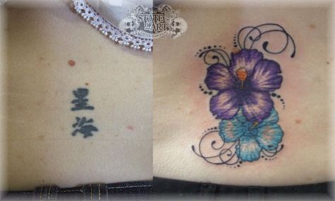 Lower Back Cover Up Tattoos | Chinese symbol cover up by state-of-art-tattoo Tattoos Chinese, Chinese Character Tattoos, Tattoo Chinese, Tattoo Cover Up Ideas, Cover Up Ideas, Chinese Symbol Tattoos, Phoenix Tattoo Design, Symbol Tattoo, Chinese Tattoo