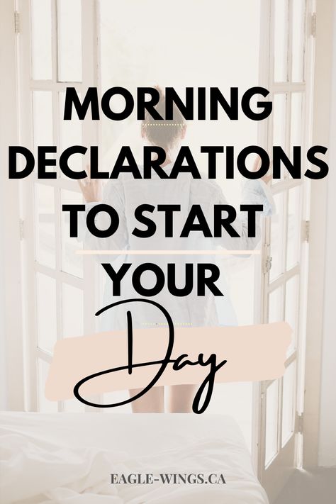 Positive Declarations My Life, Morning Declaration Prayers, Morning Declarations Daily Affirmations, Declarations Over My Life, Daily Devotional For Women Mornings, Self Declaration, Morning Declarations, Christian Declarations, Positive Declarations