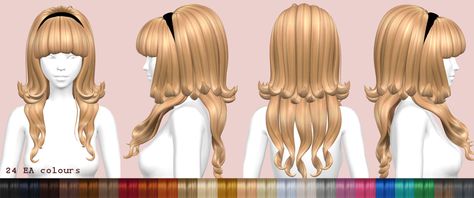 Daylife Sims Cc, Sims 4 Maxis Match Headband, 70s Hair Sims 4 Cc, 80s Hair Sims 4 Cc, Sims 4 Maxis Match Bangs, Daylife Sims Hair, Sims 4 Long Hair Bangs, Sims 4 Cc Maxis Match Super Long Hair, Sims 4 60s Hair