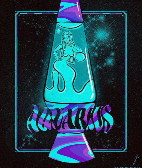 Aquarius Character, Lava Lamp Art, Air And Water Signs, Aquarius Graphic, Aquarius Aesthetic, The Age Of Aquarius, Aquarius Art, Lava Lamps, Lamp Art