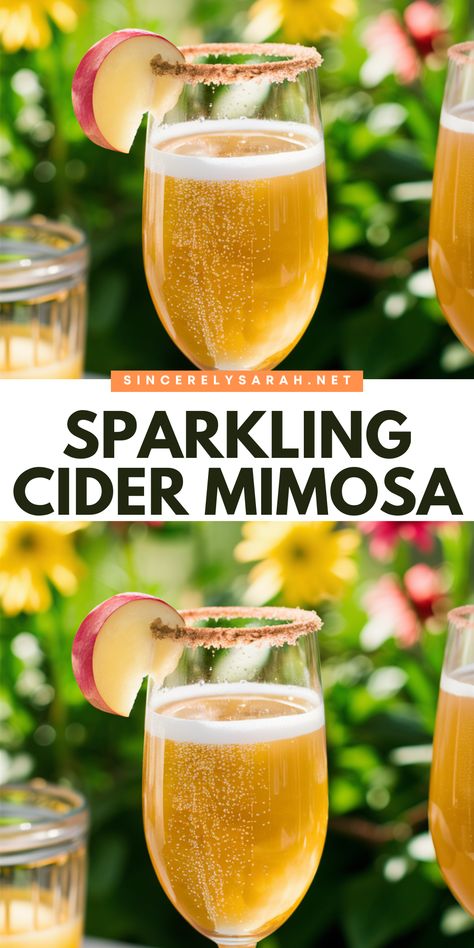 Elevate your brunch game with a Sparkling Cider Mimosa that’s as refreshing as it is delicious 🍾✨. This bubbly blend of sparkling wine and crisp apple cider is the perfect way to start your day or celebrate a special occasion. The Sparkling Cider Mimosa brings a unique twist to a classic mimosa, making it a must-try for any brunch lover. Sip, savor, and enjoy every moment! Apple Cider Mimosa Recipe, Mint Chocolate Chip Cupcakes, Cider Mimosa, Strawberry Daiquiri Cocktail, Classic Mimosa, Citrus Sangria, Brunch Parties, Cocktail Cupcakes, Cider Mimosas