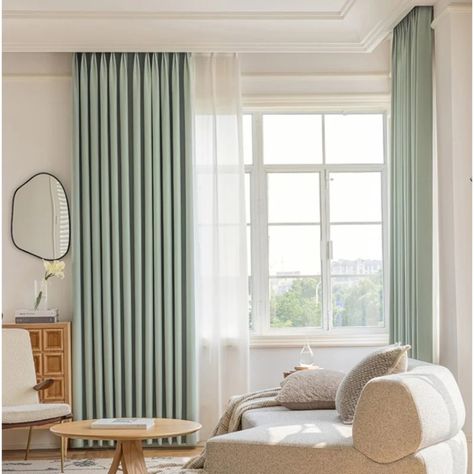 🌿 Transform your windows with the timeless elegance of our Sage Green Curtains! 😍 These custom-crafted curtains showcase a stunning double-sided wave particle pattern that adds a touch of sophistication to any room. 🏡⁣ Experience the ultimate in comfort and privacy with 90% blackout, thermal insulation, and sound proofing features. 😴 With a variety of custom sizes and header options, these curtains are designed to fit your unique style and needs. 🎨⁣ Take advantage of our special 10% off offer... Mediterranean Curtains, Sage Green Curtains, 90's Room, Color Block Curtains, Chenille Curtains, Extra Long Curtains, Geometric Curtains, Layered Curtains, White Sheer Curtains