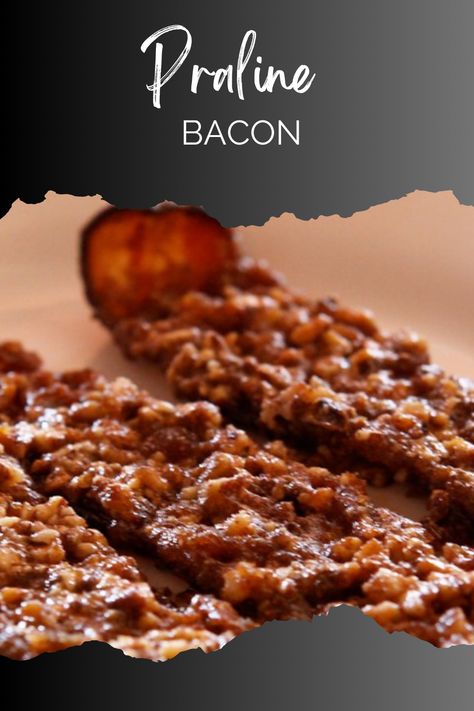 Praline Bacon Flavored Bacon Recipes, Praline Bacon Recipe, Alcohol Pairings, Unique Bacon Recipes, Carmelized Bacon, Praline Bacon, Bacon Dessert Recipes, Pastry Turnovers, Bourbon Pecan Pie Recipe