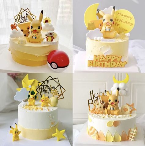 Pikachu Cake Ideas, Pikachu Cake Birthdays, Bolo Pikachu, Firetruck Cake, Pokemon Birthday Cake, Pikachu Cake, Tiered Cakes Birthday, Dragon Birthday Parties, 5th Birthday Cake