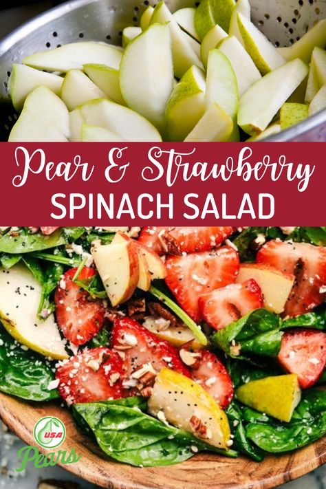 Maple Dressing, Strawberry Spinach Salad, Balsamic Vinaigrette Dressing, Spinach Salad Recipes, Summer Eats, Poppy Seed Dressing, Strawberry Spinach, Seasonal Salad, Spinach Strawberry Salad