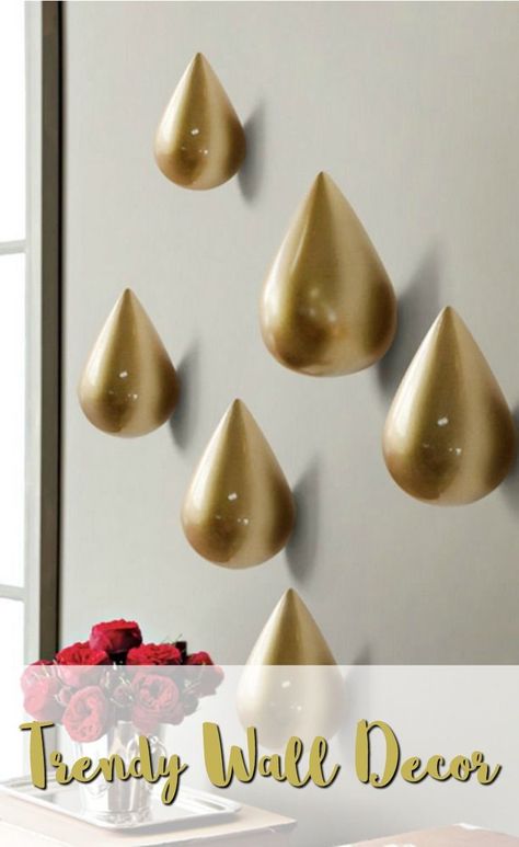 This trendy wall decor brightens up any bedroom or living room! The drop-shaped wall art can also double as a coat hanger or hook for your hat! #affiliate Artistic Clothes, Hat Hangers, Coat Hanger Hooks, Bathroom Model, Hat Hanger, Creative Walls, Clothes Hooks, Artist Outfit, Key Hanger