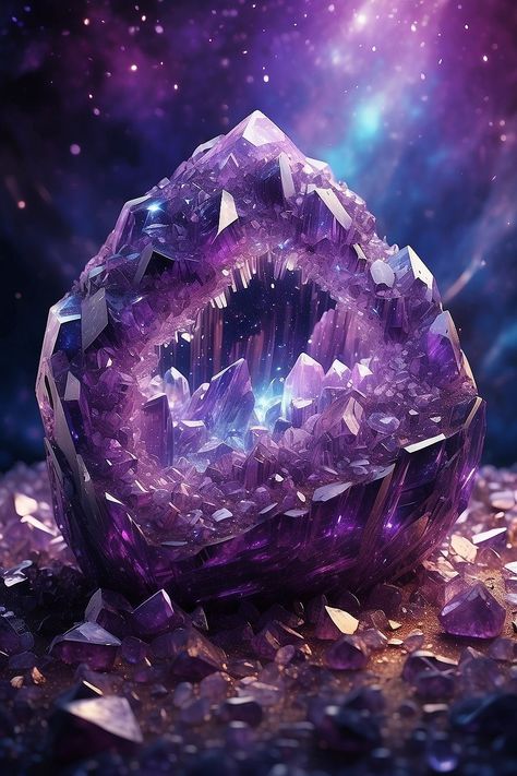 Purple Crystal Wallpaper, Purple Crystals Aesthetic, Gems Aesthetic, Amethyst Aesthetic, Good Morning Posters, Crystal Background, Glitter Phone Wallpaper, Iphone Lockscreen Wallpaper, Crystal Aesthetic