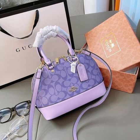 Tas Coach, Purple Coach, Purse Style, Trendy Purses, Luxury Bags Collection, Aesthetic Bags, Girly Bags, Cute Handbags, Hype Shoes