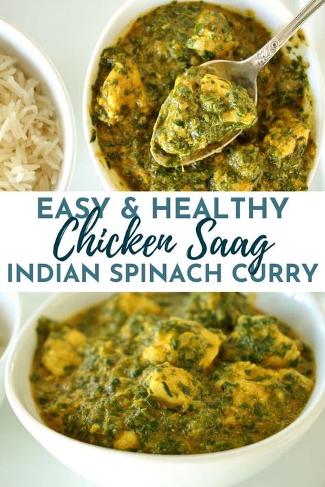 Saag Chicken, Lamb Saag, Chicken Saag, Indian Takeout, Saag Recipe, Chicken Lickin, Curry Indian, Indian Meals, Indian Chicken Recipes