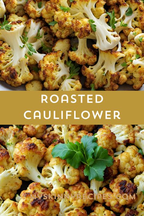 Certainly, here's a short Pinterest description for Roasted Cauliflower: "✨ Crispy and flavorful roasted cauliflower! 🌿 Elevate your veggies with this easy recipe. Perfect for a quick, healthy snack or a tasty side dish. Try it today! 😋 #RoastedCauliflower #HealthyEating #DeliciousRecipes" Nutritious Snacks, Roasted Cauliflower, Healthy Options, Yummy Sides, Fish And Seafood, Paleo Gluten Free, Soup Recipes, Healthy Snacks, Side Dishes