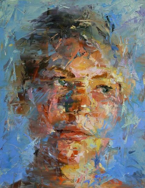 What is the broken color technique and how to use it? | The Art And Beyond Expressionist Portraits, Paul Wright, Portraiture Painting, 수채화 그림, Golden Light, Colorful Portrait, A Level Art, Abstract Portrait, Close Image