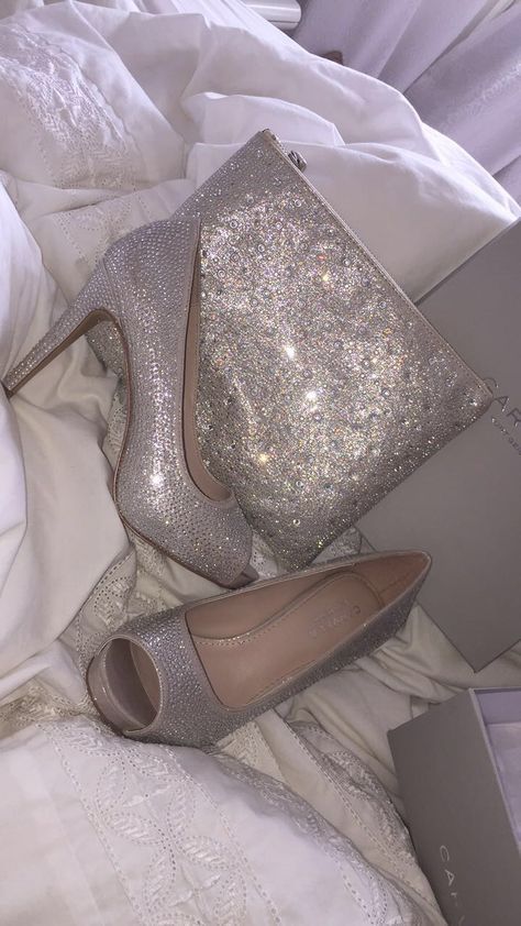 Glittery Silver Heels, Glittery Wedding, Prom Heels, Prom Shoes, Silver Heels, Kurt Geiger, Prom, Heels, Silver