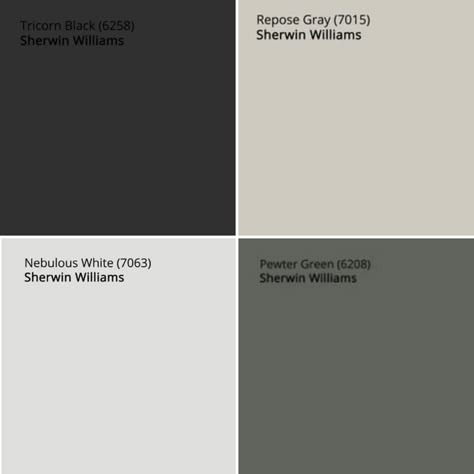 Tricorn Black Color Palette Exterior, Tricorn Black Color Palette Accent Wall, Black Trim Interior Color Schemes Living Room, Paint Colors That Go With Tricorn Black, Tricorn Black Coordinating Colors, Charcoal Grey Accent Wall, Tricorn Black Color Palette, Charcoal Color Palette, Color Palette Interior