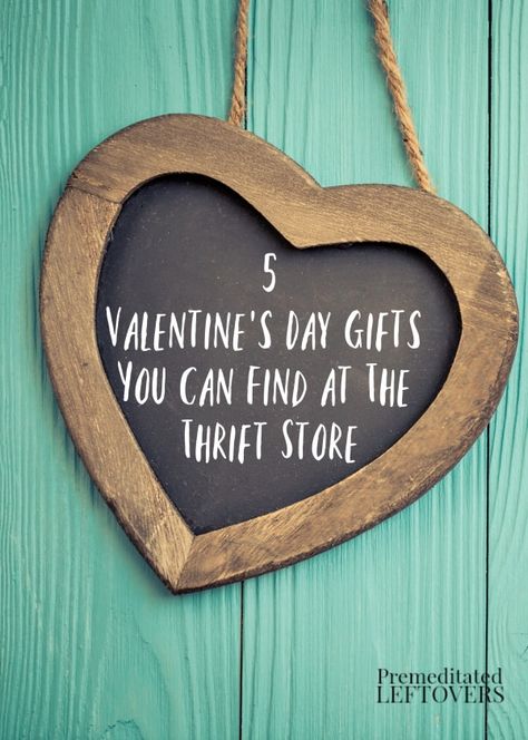 5 Valentine’s Day Gifts You Can Find at The Thrift Store Thrifted Valentines Gift, Vintage Metal Jewelry For Valentine's Day, Cheap Valentine's Day Gift Wallets, Thrift Bundle Gift, Vintage Hallmarked Jewelry For Valentine's Day, Easy Homemade Gifts, Thrift Store Crafts, Homemade Valentines, Holiday Crafts For Kids