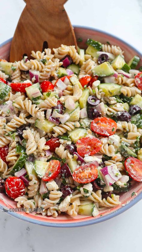 Mediterranean Pasta Salad Dressing, Mediterranean Macaroni Salad, Mediterranean Diet Pasta Salad, Meditarian Salad, Mediterranean Diet Pasta Recipes, Mediterranean Pasta Salad Recipes, Diet Pasta Recipes, Diet Pasta, Mediterranean Pasta Salad