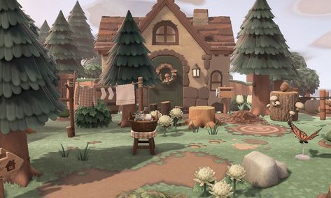 hazel 🧸 on Twitter: "my cottage nestled amongst the trees 🌲 #acnh #animalcrossing… " Fall Houses Exterior, Cottage Core Animal Crossing, Eternal Sleep, Cottagecore Ideas, Cottagecore Animal Crossing, Cottage House Designs, Witchy Cottagecore, Forest Dark, Forest Cottage