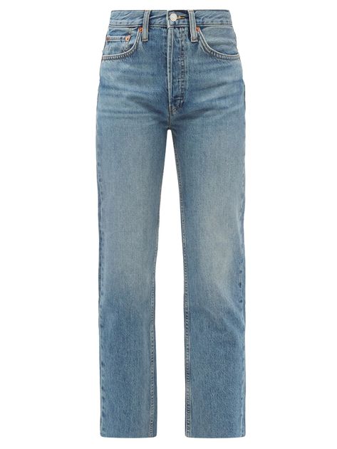 I Exclusively Wear Straight-Leg Jeans—These Are the Best | Who What Wear UK Hero Silhouette, Redone Jeans, Straight Leg Jeans Outfits, A Hero, Denim Pant, Who What Wear, Jean Outfits, Cropped Jeans, My Favourite