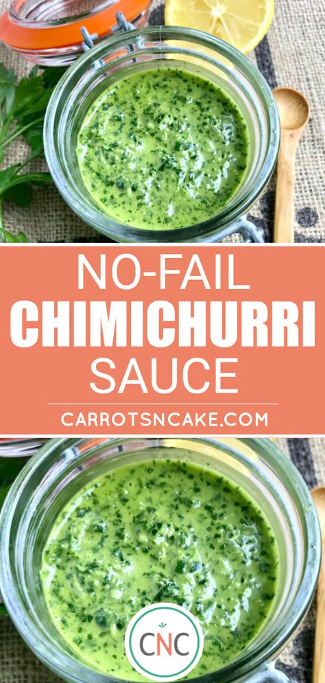 No-Fail Chimichurri Sauce How To Make Chimichurri, Chimichurri Sauce Recipe, Sauce Pasta, Chimichurri Sauce, Thanksgiving Appetizers, Quesadillas, Grilled Meat, Spicy Recipes, Sauce Recipe