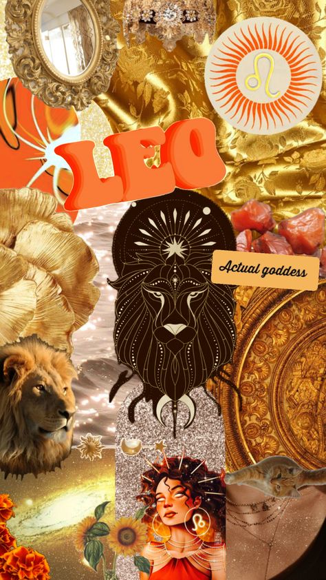 #leo #zodiac #mood #leomood #moodboard #gold #golden #aesthetic #leoasthetic Leo Moodboard, Golden Aesthetic, Leo Zodiac, Your Aesthetic, Mood Board, Energy, Iphone, Gold, Art