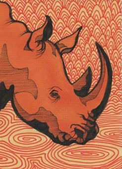 Endangered Animals Art Projects, Rhino Drawing, Rhino Illustration, Prismacolor Drawing, Rhino Art, Safari Art, Animal Art Projects, Illustration Courses, Team Logo Design