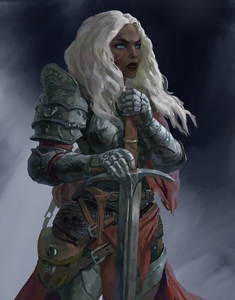 Dnd Paladin, Female Knight, Female Character Inspiration, Black Characters, Afro Art, Fantasy Rpg, Fantasy Inspiration, Character Creation, Dnd Characters