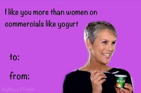 women and yogurt Weird Valentines Cards, Valentines Day Memes Funny, Corny Valentines, Valentine Memes, Valentines Day Funny Meme, Funny Valentine Memes, Bad Valentines Cards, Valentine Meme Cards Funny, Meme Valentines Cards