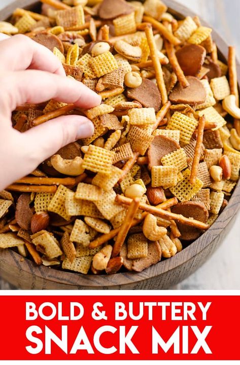 Chef Mix Recipes, Bold Check Mix Recipes, Check Mix Recipes Homemade, Savory Chex Mix Recipes, Bunco Snacks, Savory Chex Mix, Chex Party Mix Recipe, Original Chex, Dips Appetizers