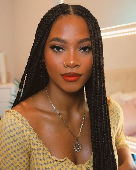 Box Braided Wigs, Box Braid Wig, Braided Wigs, Protective Hairstyles Braids, Box Braids Styling, 4c Hair, Wear Red, African Braids Hairstyles, African Braids