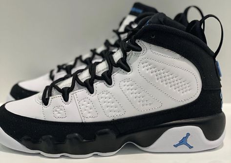 Air Jordan 9 “University Blue” Also Releasing in Grade School Sizing Air Jordan 9 Retro, Retro 9, Jordan 9 Retro, Jordan Model, Blue Jordans, Air Jordan 9, Jordan 9, Jordan 8, Nike Air Jordan Retro