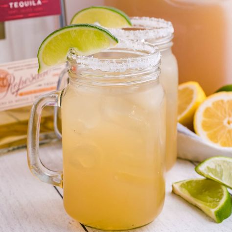 Gallon Margarita Recipe, Batch Of Margaritas, Margarita Mix Recipe, Pineapple Margarita Recipe, Cucumber Margarita, Margarita Salt, Margarita Ingredients, Pineapple Margarita, Perfect Margarita