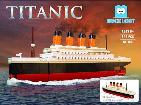 Amazon.com: Brick Loot Titanic Building Blocks Large Set, Toy Ship Model Kit, Building Bricks Sets for Adults or Kids, 6 Year Old +, Home Decor, Quality Blocks Compatible with Lego & Major Brands, 217 Pieces : Toys & Games Old Home Decor, Lego Titanic, Tinker Toys, Magnet Toys, Lego Toy, Ship Model, American Gothic, Rms Titanic, Kids Gift Guide