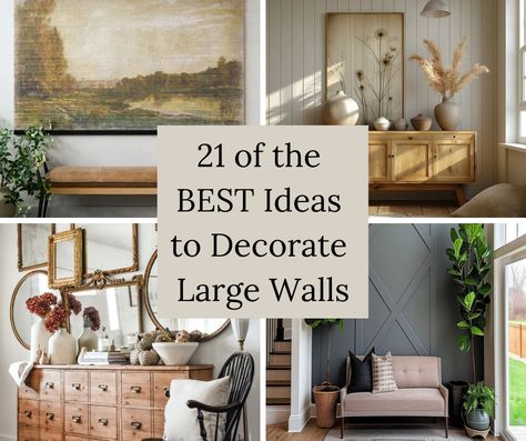 How to decorate a large wall? It doesn’t have to be intimidating. These ideas help you transform any large wall & add character to your space.