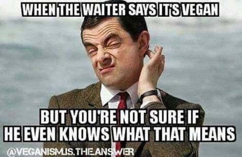 10 Struggles Of Going Out To Eat That Only Vegans Understand Vegan Jokes, Vegan Facts, Vegan Memes, Vegan Quotes, Why Vegan, Vegan Humor, Vegan Inspiration, Teacher Memes, Vegan Animals