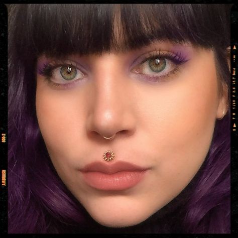 Medusa Piercing - Septum Piercing - Summer Makeup - Lilac Makeup Medusa Piercings, Medusa Piercing Jewelry, Body Vision Los Angeles, App Filter, Medusa Piercing, Airbrush App, Septum Jewelry, Septum Piercing, Future Me