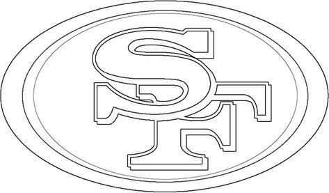 49ers Coloring Pages, 49ers Drawing, Buddy Activities, Green Bay Packers Colors, Free Colouring Pages, Eagles Colors, Saint Coloring, 49ers Logo, San Francisco 49ers Logo