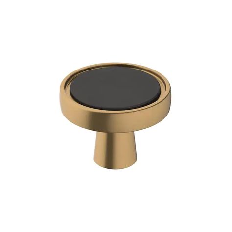 Amerock Mergence 1.375-in Matte Black/Champagne Bronze Round Contemporary Cabinet Knob in the Cabinet Knobs department at Lowes.com Champagne Bronze Hardware, Bronze Cabinet, Kitchen Knobs, Contemporary Cabinets, Home Solutions, Design Accessories, Champagne Bronze, Bronze Hardware, Decorative Hooks