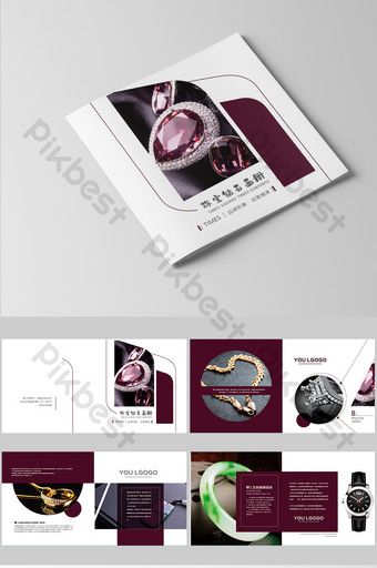 Simple fashion jewelry color diamond diamond jade Brochure#pikbest#templates Catalog Cover Design, Booklet Layout, Catalog Design Layout, Jewelry Fancy, Brochure Design Layout, Wedding Planning Book, Jewelry Magazine, Wedding Couple Poses Photography, Folder Design