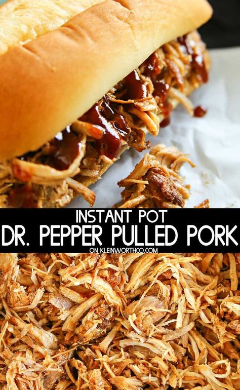 Pulled Pork Instant Pot Recipe, Pressure Cooker Pulled Pork, Dr Pepper Pulled Pork, Crockpot Express, Easy Delicious Dinners, Pork Recipes Easy, Multi Cooker, Pressure Pot, Instant Pot Pork