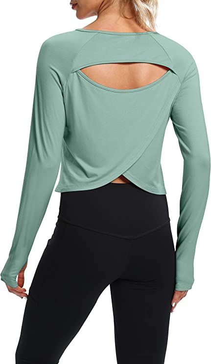 Tops For Women Long Sleeve, Athletic Wear Womens, Gym Crop Top, Crop Tops For Women, Cute Sports Bra, Yoga Dress, Yoga Long Sleeve, Long Sleeve Workout Top, Running Wear