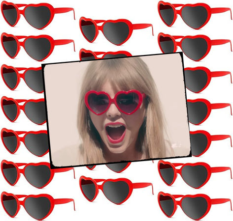 Taylor Swift Red 22 Heart Sunglasses Bulk Taylor Swift Red Heart Sunglasses, Feeling 22 Taylor Swift, Taylor Swift Party Favors, Red Heart Sunglasses, Sunglasses Party Favor, Birthday Sunglasses, Swift Party, 22 Taylor, Taylor Swift 22