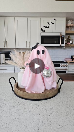 316K views · 6.6K reactions | This Dollar Tree DIY Ghost is ready to BOOgie! 👻🩷 I love how she came out! 

#dollartreediy #dollartreehalloween #halloweendiy #pinkghost #diyghost #pinkhalloween #dollartreediyghost | Gina C. Creates | The Citizens of Halloween · This Is Halloween (From "The Nightmare Before Christmas" Soundtrack) Dollar Tree Ghost Garland, Dollar Tree Mop Ghost, Dollar Tree Ghost Diy, Dollar Tree Ghost Paper Towel Holder, Dollar Tree Wood Ghost Crafts, Dollar Tree Light Up Ghost, Dollar Store Fall Decor, Diy Ghost, Cheap Halloween Decorations