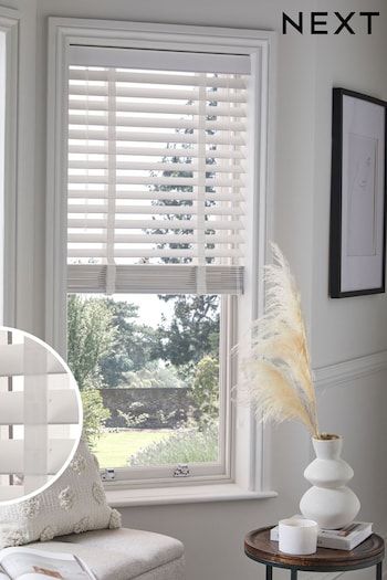 Venetian Blinds | Faux Wood & Aluminium Blinds | Next UK Venetian Blinds White, Blinds For Windows Living Rooms, White Blinds, Bathroom Blinds, Small Window Curtains, Living Room Blinds, Bedroom Blinds, Patio Couch, White Wooden Blinds