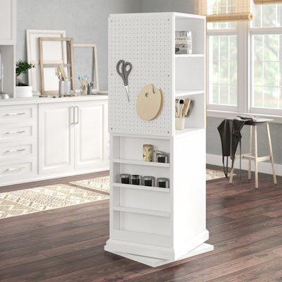 Charlton Home Westlake Craft Tower | Wayfair Craft Tower, Tower Shelves, Garage Art Studio, Tower Home, Ideas Craft, Garage Art, Storage Towers, Craft Room Storage, Craft Room Office