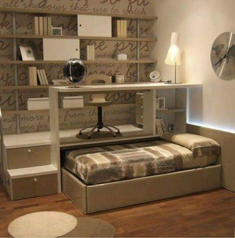 Turn Trundle Into Storage, Mom Room, Murphy Bed Ikea, Murphy Bed Plans, Twin Platform Bed, Pull Out Bed, Desk Ideas, Bed Desk, Smart Furniture